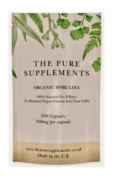 Organic Spirulina - 300 Capsules 5 Months Supply