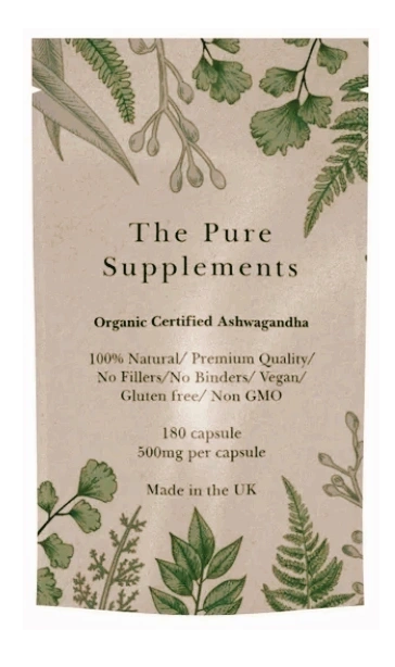 Organic Ashwagandha- 180 Capsules 3 Months Supply