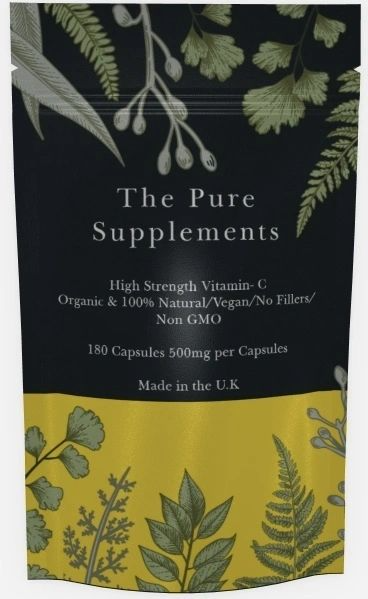 Organic High Strength Vitamin C - 180 Capsules 3 Months Supply